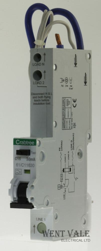 Protezione Corrente Residua Newlec 16 AMP Tipo C 6kA 30mA RCBO RCD MCB ...