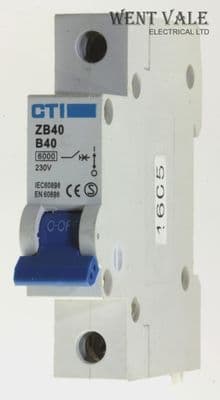 CTI - ZB40  - 40a Type B Single Pole MCB Used