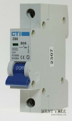 CTI - ZB6  -  6a Type B Single Pole MCB Used
