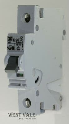 Cutler Hammer - SPCL1B20 - 20a Type B Single Pole MCB Used
