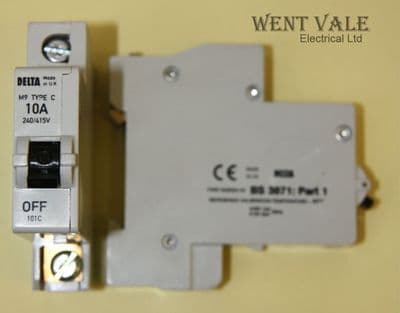 Delta (Memshield 1) - 101C - 10a Type C Single Pole MCB Used