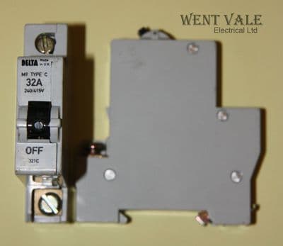 Delta (Memshield 1) - 321C - 32a Type C Single Pole MCB Used