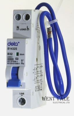 Deta Circuit Protection - B1432S - 32a 30mA Type B Class A RCBO New