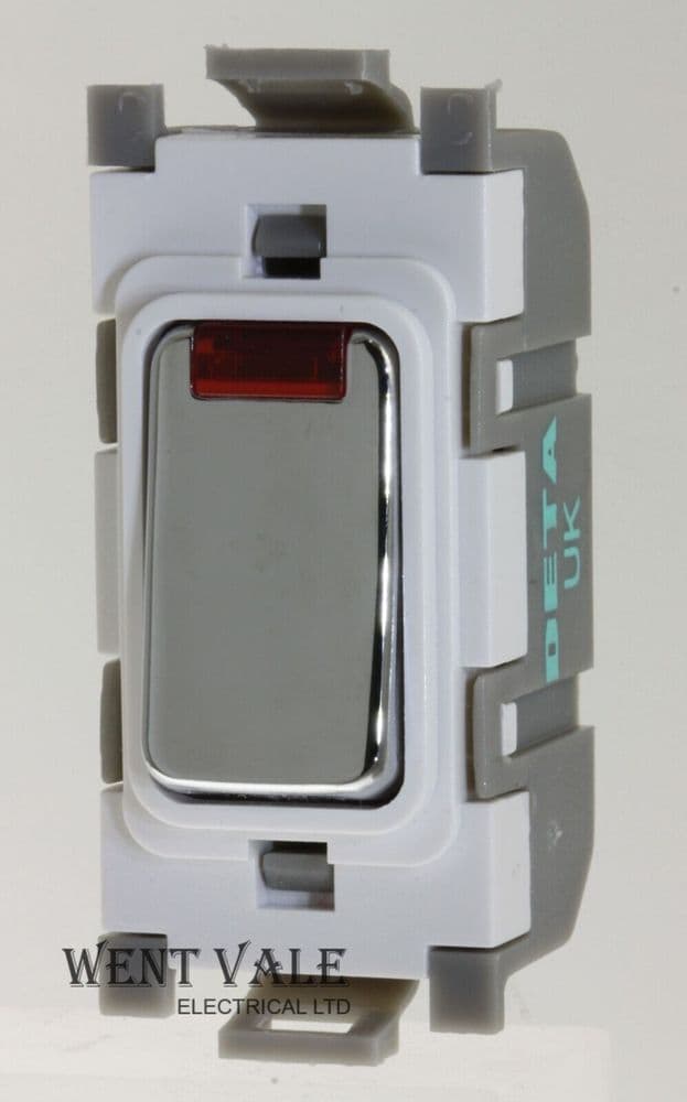 Deta Grid Switch - G3515CHW - 20a D/Pole Grid Switch Module Neon Chrome ...