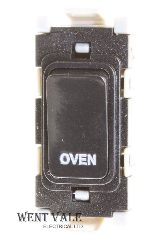 Deta Grid Switch - G3551BK - Black 20a Double Pole Grid Switch Module ...