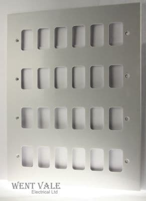 Deta Gridswitch - G2610 - White Moulded 24 Module Grid Switch Front Plate New