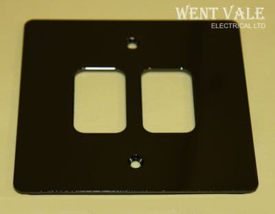Deta Gridswitch - G3312BN - Flatplate 2 Module Grid Switch Front Plate New