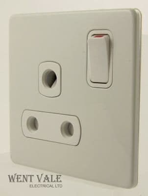 Deta Screwless - 8539WHW - 1 Gang 15a Switched Round Pin Socket New