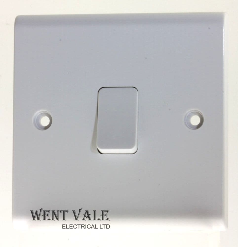 One Wat Plate Rotation Deta Slimline Range - S1202 - 10a One Gang One Way Plate Switch New