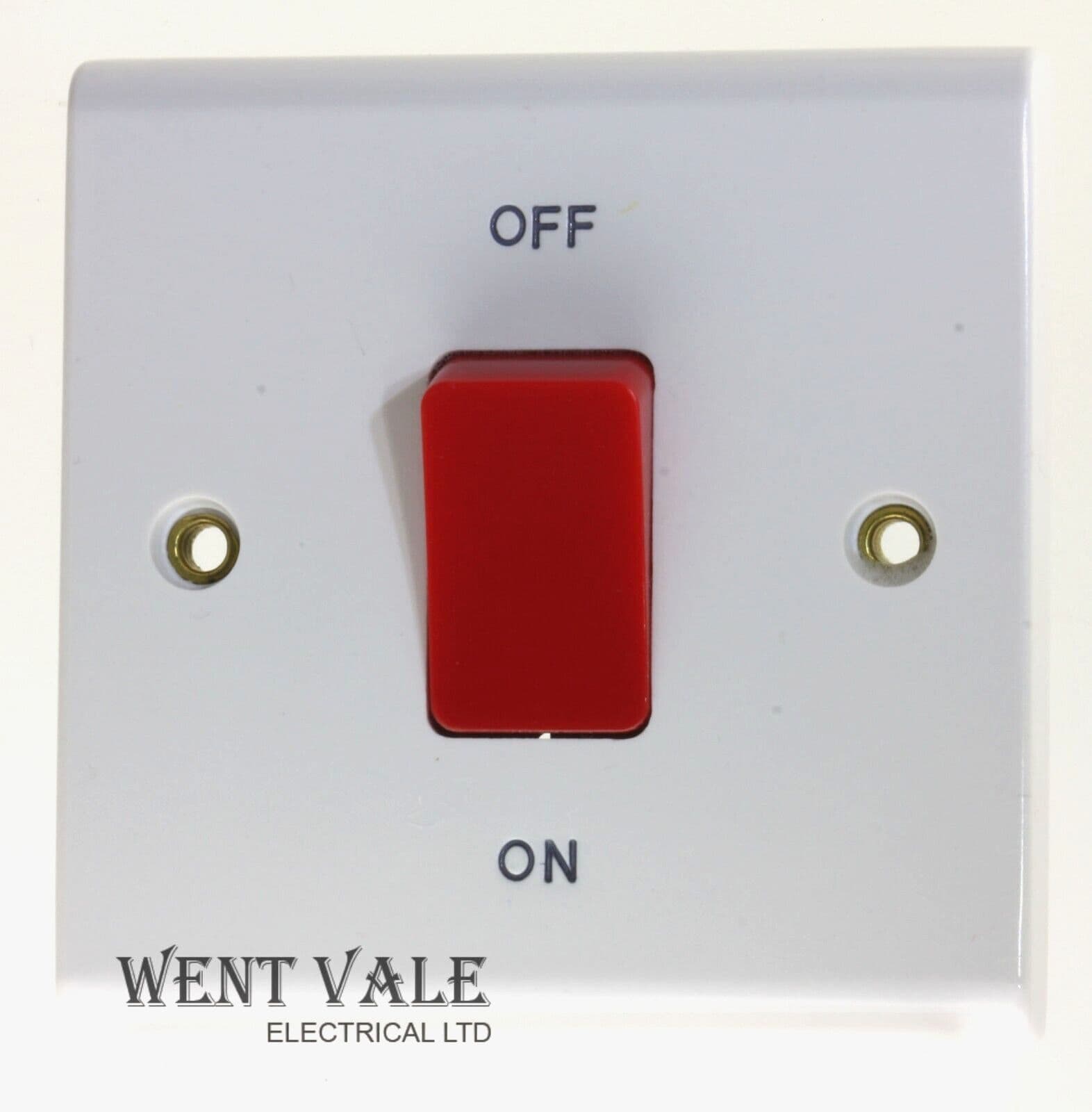 Deta Slimline - S1300 - 50a One Gang D/Pole Switch With Red Rocker ...