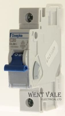 Doepke DLS 6i/C20 - 20a Type C Single Pole MCB Unused