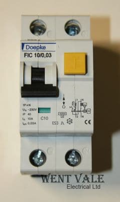 Doepke FIC 10/0.03 - 10a 30mA Type C Double Pole RCCB New