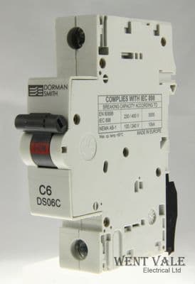 Dorman Smith DS06C - 6a Type C Single Pole MCB Un-used