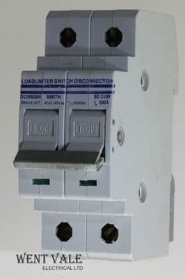 Dorman Smith Loadlimiter - SD2100 - 100a Double Pole Switch Disconnector Used