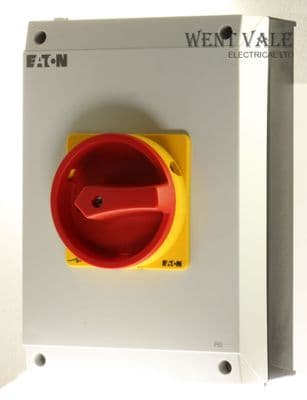 Eaton - P3-63/i4/SVB/N - 63a IP65 Triple Pole and Neutral Switch Disconnector/Isolator/Main Switch