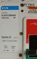 Eaton Series G - GJS3125AAG - 125a Adjustable Triple Pole MCCB with Digitrip RMS 310 New