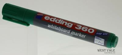 Edding 360 GREEN Whiteboard Board Marker Pen - Dry Wipeable 1.5-3 mm Bullet Nib