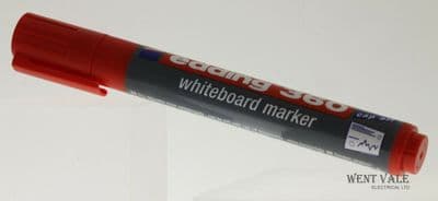 Edding 360 RED Whiteboard Board Marker Pen - Dry Wipeable 1.5-3 mm Bullet Nib