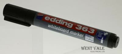 Edding 363 BLACK Whiteboard Board Marker Pen - Dry Wipeable 1-5 mm Chisel Nib
