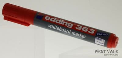 Edding 363 RED Whiteboard Board Marker Pen - Dry Wipeable 1-5 mm Chisel Nib