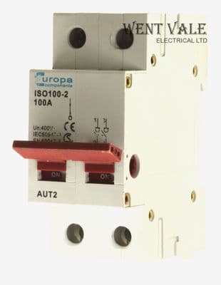 Europa AUT2 - ISO100-2 - 100a Double Pole Switch Disconnector Used