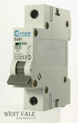Europa Components - EUB1 B40 - 40a Type B Single Pole MCB Unused