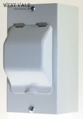 Europa Components - MEC2M -  Grey Metal Clad 2 Module Enclosure with Hinged Lid