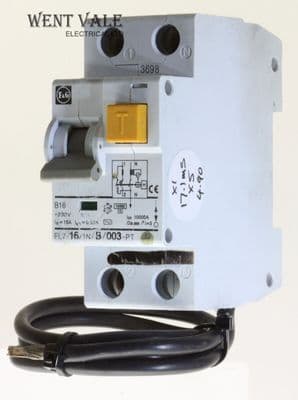 F&G/Moeller  FL7-16/1N/B/003-PT - 16a 30mA Type B Double Pole Class AC RCBO Used