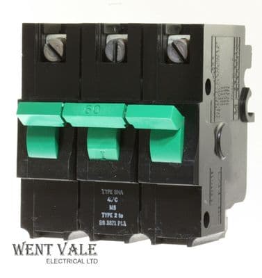Federal Electric - BNA3P60 - 60a Type 2 Triple Pole MCB Used