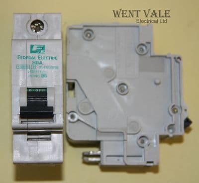 Federal Electric - HBA1P06 - 6a Type B Singe Pole MCB Used
