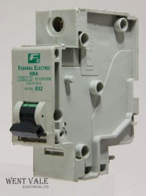 Federal Electric - HBA1P32 - 32a Type B Singe Pole MCB Used