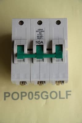 Federal Electric - HBNA3P10 - 10a Type 2 Triple Pole MCB