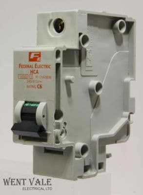 Federal Electric - HCA 6a Type C Singe Pole MCB New