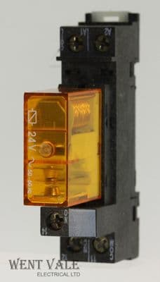 Finder 40.31 - 10a Miniature Relay SPDT with 24Vac Coil - and 95.63 Base Used