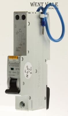 FuseBox RTA061630B - 16a 30mA Type B Single Pole Class A RCBO Used