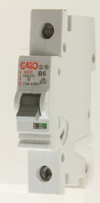Garo - MCB B6  - 6a Type B Single Pole MCB Used