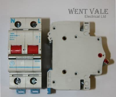 GE  - 100a Double Pole Switch Disconnector Used