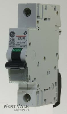 GE Elfa Plus EP101/D16 - 566774 - 16a Type D Single Pole MCB Unused