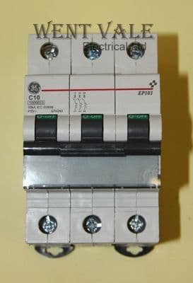 GE Elfa Plus - EP103C10  - 10a Type C Triple Pole MCB Unused