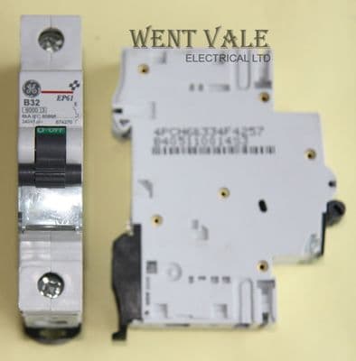 GE Elfa Plus - EP61B32 - 32a Type B Single Pole MCB Used