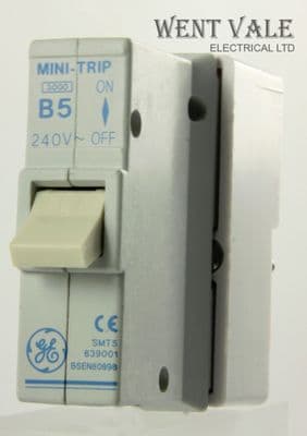 GE Mini Trip - SMT5-639001 - 5a Type B Plug-in Single Pole MCB and Base New
