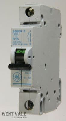 GE Series E - 16a Type B Single Pole MCB Used