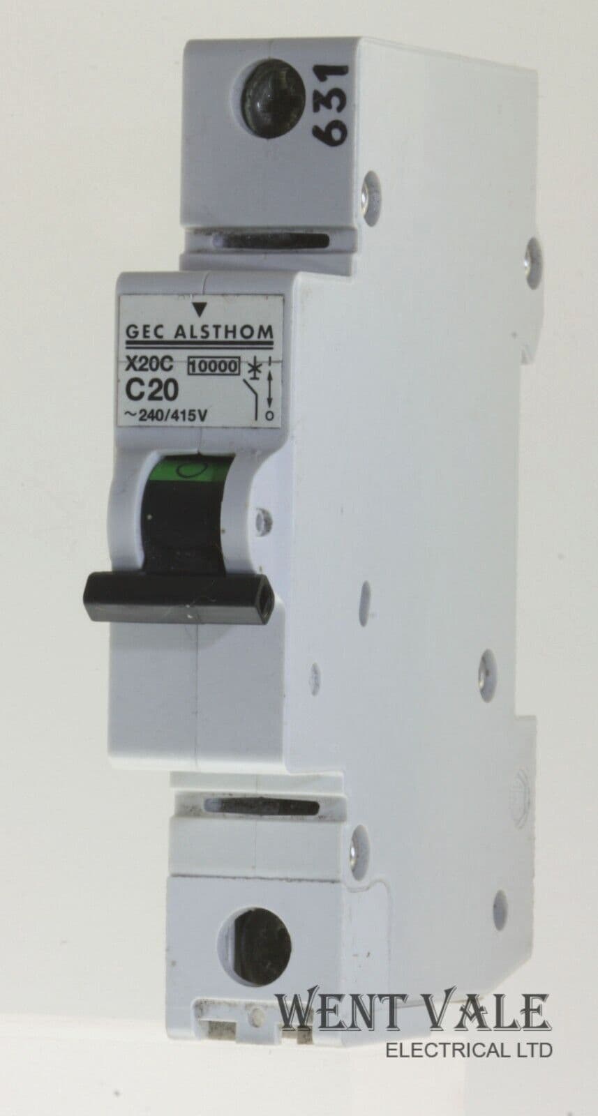 GEC Alsthom - X20C - 20a Type C Single Pole MCB Used