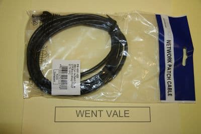 Generic 2 Meter Black UTP Snag-less Network Patch Cable Cat 5e RJ45-RJ45 New in Packet