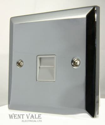 GET Décor Range - 332515 - Single Polished Chrome Secondary Telephone Socket NEW