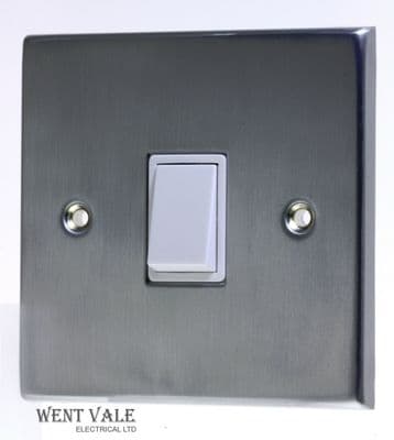 GET - Exclusive Decorative - GEP1511WMC 6a 1 Gang 1 Way Matt Chrome Switch NIP