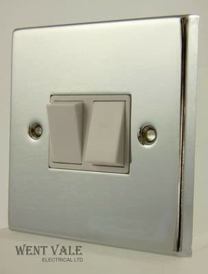 GET Exclusive Decorative - GEP1522WPC - 6a Two Gang Two Way Switch New