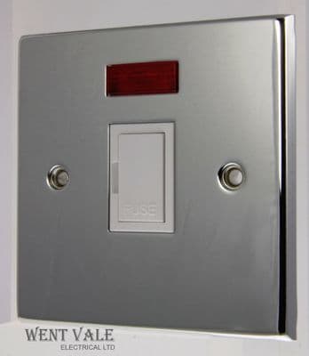 GET Exclusive Decorative - GEP5501WPC - 13a Un-switched Fused Spur with Neon New