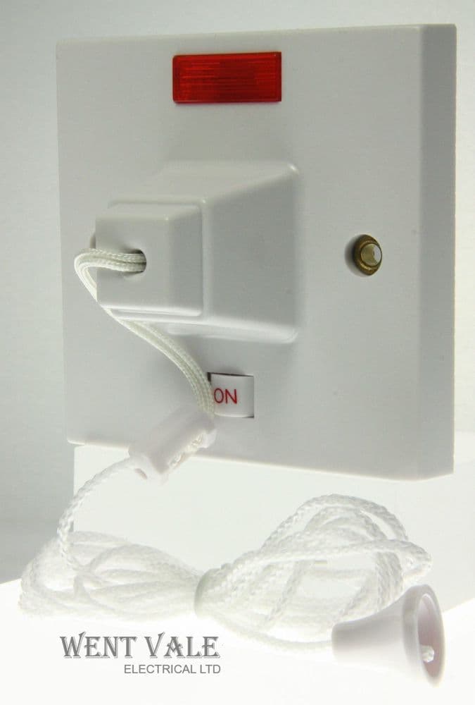 GET Exclusive Moulded GSWPULL45N 45a Double Pole Ceiling Shower