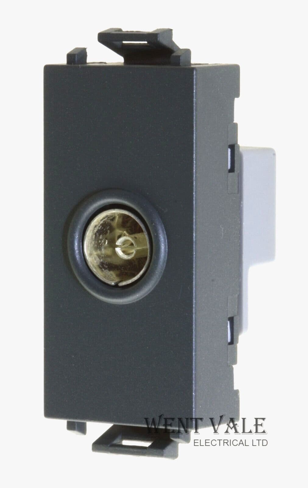 GET Rocca Grid - GRLCOAXGT - TV/FM Coaxial Socket Module in Graphite Grey